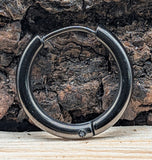 Klappcreole schwarz 14mm - Edelstahl kcschw04