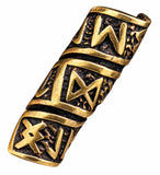 Bartperle Runen 6 mm - Bronze