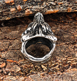Bartperle Wolf 9x8 mm - Silber