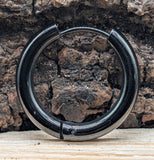 Klappcreole schwarz 14mm - Edelstahl kcschw09