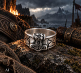 Ring "Thorshammer", Gr. 52-80 (thsi1) - Silber