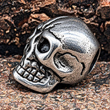 Bartperle Totenkopf 4mm - Edelstahl