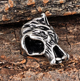 Bartperle Wolf 9x8 mm - Silber