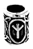 Bartperle Rune Algiz - 2 - Silber