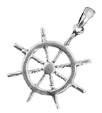 Anhänger 127 Steuerrad - Silber