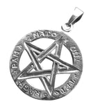 Pentagramm 227 mit Schlangenkette - Silber