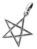 Pentagramm 45 mit Schlangenkette - Silber