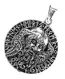 Anhänger 348 Odin mit Raben - Silber