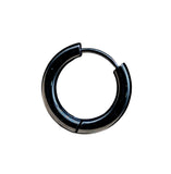 Klappcreole schwarz 12mm - Edelstahl kcschw08