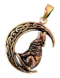 Anhänger 156 Wolf im Mond - Bronze