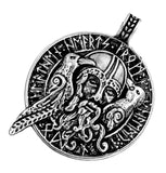 Anhänger 294 Odin mit Raben - Silber