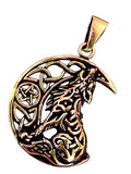 Anhänger 157 Wolf im Mond - Bronze