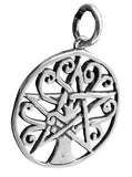 Lebensbaum 166 mit Schlangenkette - Silber