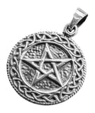 Pentagramm 135 mit Schlangenkette - Silber