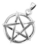 Pentagramm 137 mit Schlangenkette - Silber