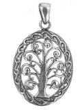 Lebensbaum 102 mit Schlangenkette - Silber