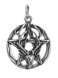 Anhänger 139 Pentagramm mit Hirsch - Silber