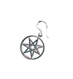 Ohrring 27 Heptagramm - Silber