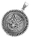 Wolfskopf 394 mit Schlangenkette - Silber