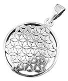 Blume des Lebens 96 B mit Schlangenkette - Silber