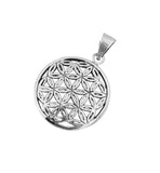 Blume des Lebens 95 A mit Schlangenkette - Silber
