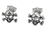 Ohrstecker 26 Totenkopf - Silber