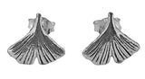 Ohrstecker 59 Ginkgo Blatt - Silber