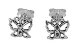 Ohrstecker 37 Schmetterling - Silber