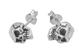 Ohrstecker 49 Totenkopf - Silber
