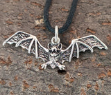 Fledermaus 241 mit Schlangenkette - Silber