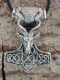Kombi 346 Thorshammer mit Königskette - Silber
