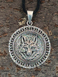 Wolfskopf 394 mit Schlangenkette - Silber