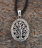 Lebensbaum 102 mit Schlangenkette - Silber