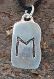 Rune Ehwaz 305 mit Schlangenkette - Silber