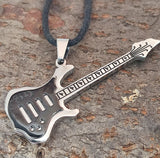 Gitarre 1 mit Panzerkette - Edelstahl