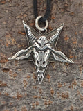 Pentagramm 55 mit Korbkette - Silber