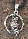Eule 272 mit Schlangenkette - Silber