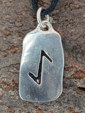 Rune Eihwaz 297 mit Schlangenkette - Silber