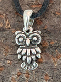 Eule 14 A mit Schlangenkette - Silber