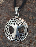 Lebensbaum 90 mit Schlangenkette - Silber