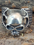 Ring Totenkopf, Gr. 54-74 (tk12) - Silber