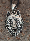 Anhänger 29 A Wolfskopf - Edelstahl