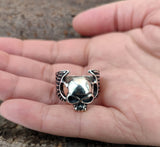 Ring Totenkopf, Gr. 54-74 (tk12) - Silber