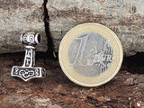Thorshammer 66 mit Schlangenkette - Silber