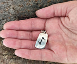 Rune Eihwaz 297 mit Schlangenkette - Silber
