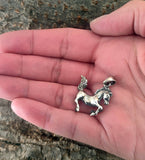 Pferd 06 mit Schlangenkette - Silber