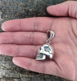 Totenkopf 180 mit Schlangenkette - Silber