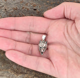 Wolf 7 A mit Schlangenkette - Silber