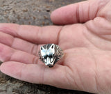 Ring Wolfskopf, Gr. 54-74 - Silber
