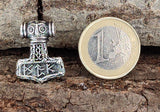 Thorshammer 221 mit Korbkette - Silber